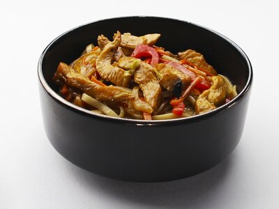 С курицей 