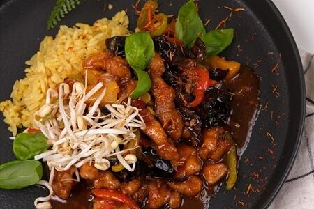 Цыпленок и рис с шафраном