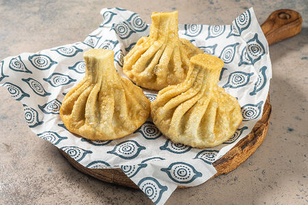 Хинкали жареные с говядиной