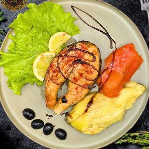 Семга на решетке 