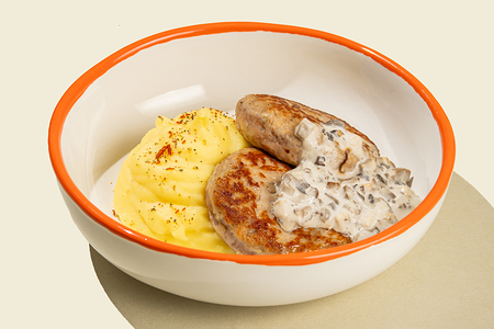 Котлеты из индейки с картофельным пюре New