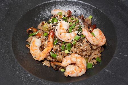 Рис с креветками в устричном соусе