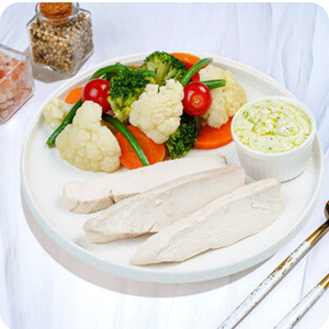 Курица су-вид с овощами