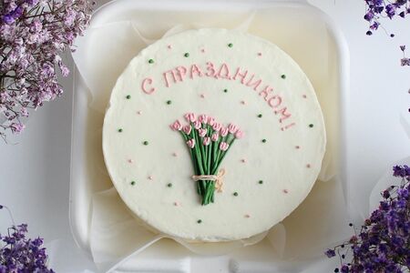 Бенто-торт Букет тюльпанов