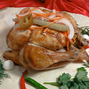 Курица гриль с гарниром