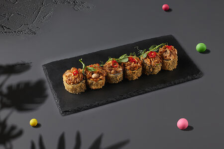 Темпура ролл с лососем терияки