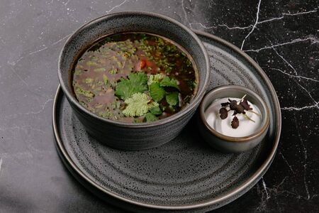 Харчо с говядиной и мацони