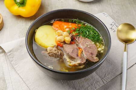 Суп с говядиной