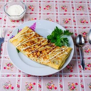 Блин с мясом