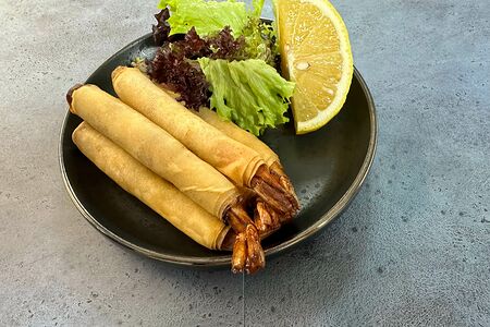 Креветки темпура в соевых листах