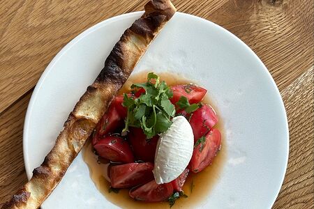 Томаты с кремом из кешью 