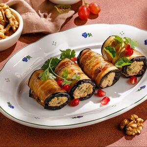 Рулетики из баклажанов по-грузински