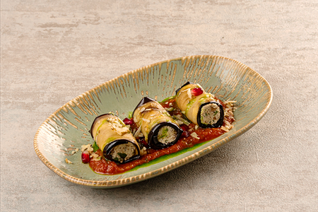 Жареные баклажаны с орехами