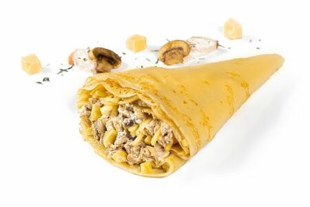 Блин с картофелем и жюльеном