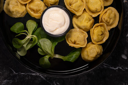 Пельмени с мраморной говядиной и свининой