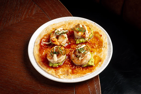 Лепешка с креветкой