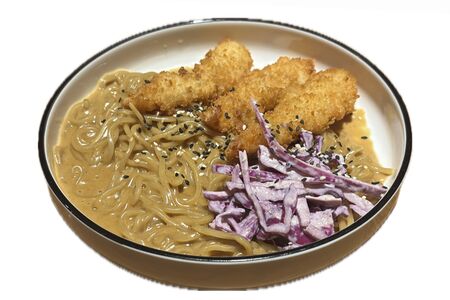 Лапша карри с креветкой 