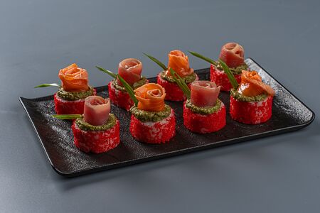 Татаки с тунцом и лососем