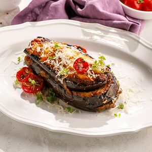 Слоеные баклажаны с мясом