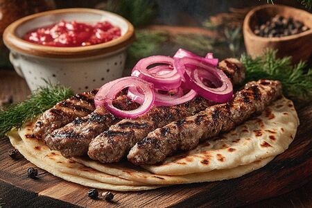 Люля-кебаб из свинины и говядины