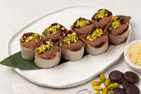 Десертный ролл Дубайский шоколад с фисташками