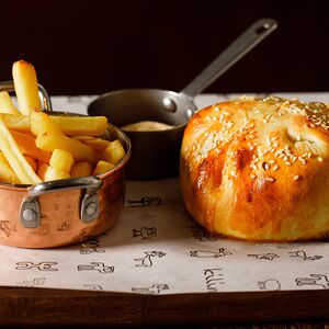 ASH бургер с картофелем фри