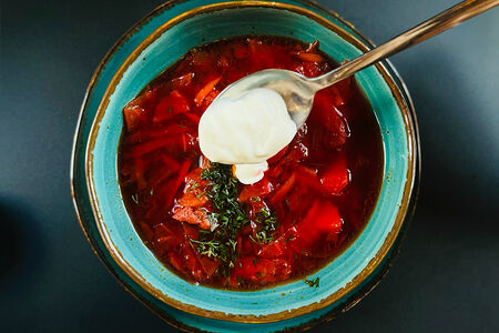 Постный борщ