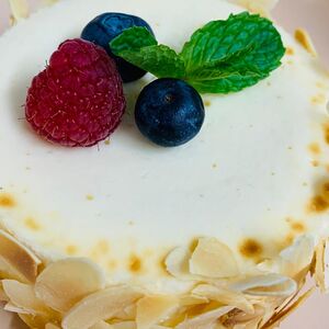 Баскский чизкейк с мятой 