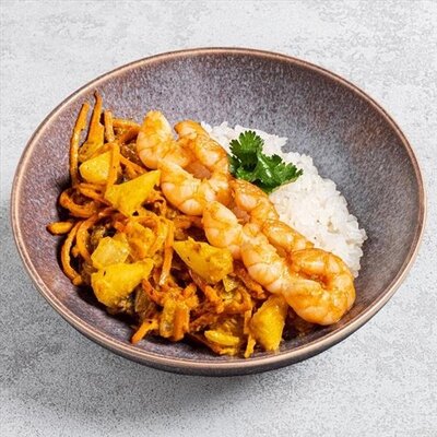 Жёлтый карри с креветкой