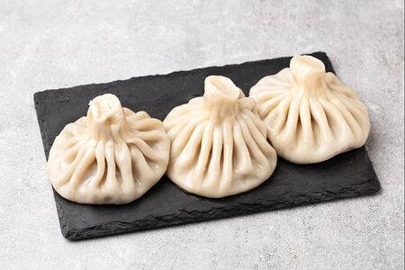 Хинкали с грибами в сливках 