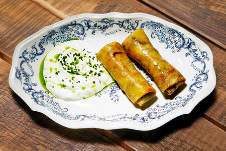 С мясом и фермерской сметаной 