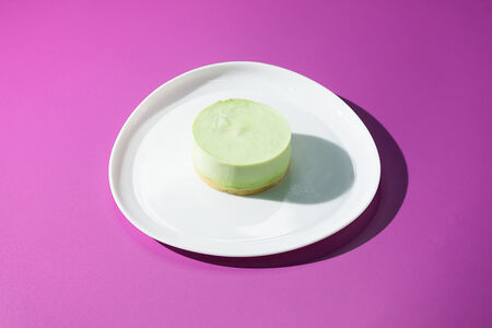 Чизкейк фисташка с малиной