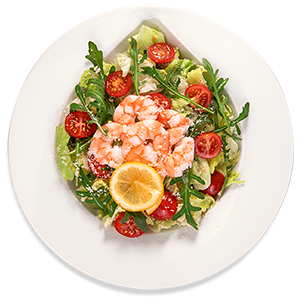Салат Рукола с креветками