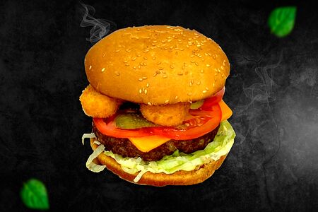 Бургер с наггетсами