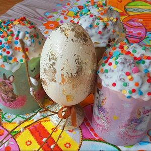 Кулич творожный с цукатами или изюмом