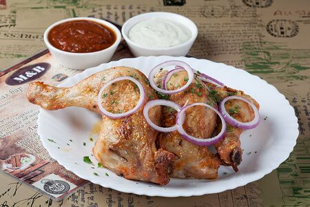 Голень куриная на мангале