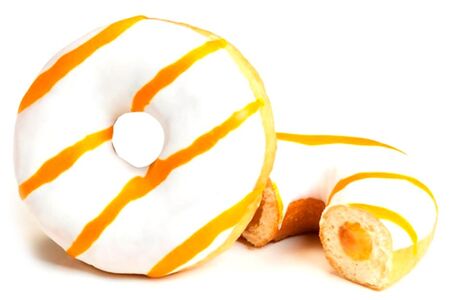 Донат с карамельной начинкой