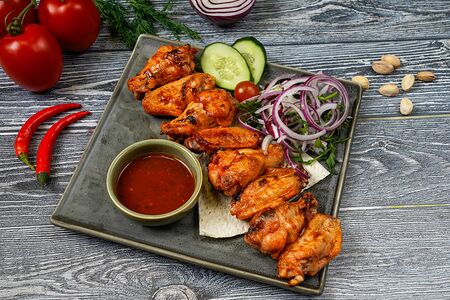 Шашлык из куриных крылышек