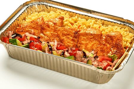 Куриный шашлык с гарниром