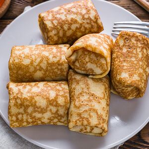 Блинчик с вареной сгущенкой