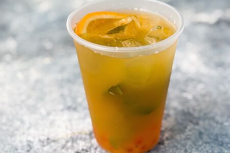 Бабл ти чай Жасмин-манго-персик с джус боллами