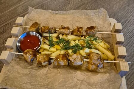 Шашлык куриный с картофелем Айдахо