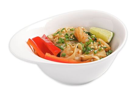 Вок с тигровыми креветками 