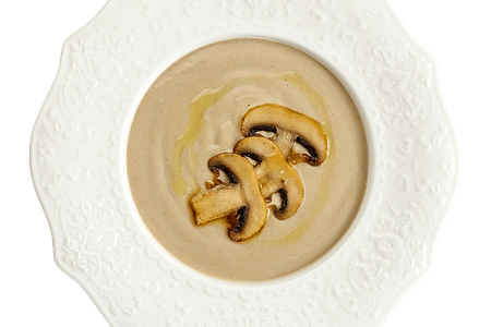 Крем-суп грибной из шампиньонов с гренками