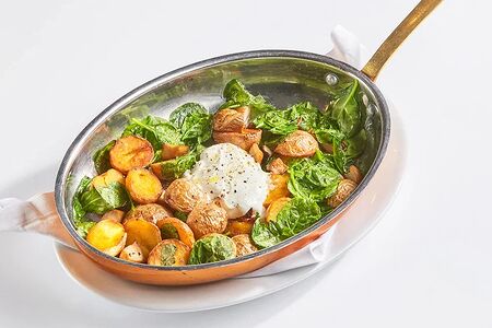 Картофель жареный с белыми грибами