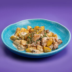 Курица с картофелем в сливочном соусе