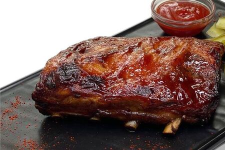 Свиные ребра под соусом BBQ 