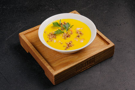 Кукурузный крем-суп с креветками