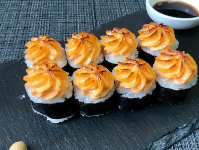 Запечённый с окунем и креветкой