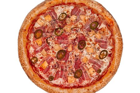 С ананасами, беконом и халапеньо